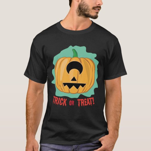 面白いハロウィーンカボチャ Tシャツ (正面)