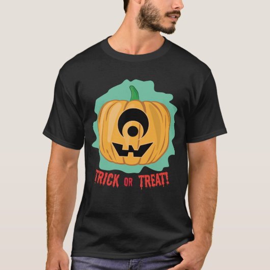 面白いハロウィーンカボチャ Tシャツ (正面)