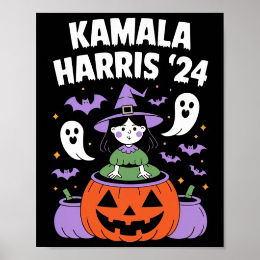 面白いハロウィーンカマラハリスパンプキン2024 ポスター (正面)