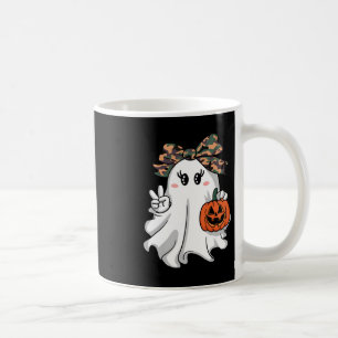面白いハロウィーンカモフラージュ迷彩柄幽霊ハローハンティン コーヒーマグカップ