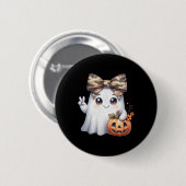 面白いハロウィーンカモフラージュ迷彩柄幽霊ハローハンティン 缶バッジ (正面&裏面)