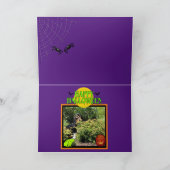 面白いハロウィーンカードのBassetハウンド"魔女" カード (内部)