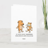 面白いハロウィーンカード：ゾンビドッグ カード (裏面)