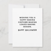 面白いハロウィーンカード ノートカード (裏面)