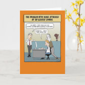 面白いハロウィーンカード：高齢者ゾンビ カード (黄色い花)