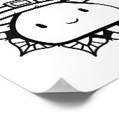 面白いハロウィーンキャタピラーカラーリングページ ポスター (角)