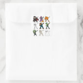 面白いハロウィーンキャラクターダビング スクエアシール (バッグ)