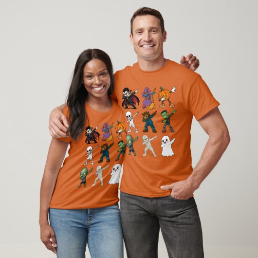 面白いハロウィーンキャラクターダビング Tシャツ (ユニセックス)