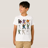 面白いハロウィーンキャラクターダビング Tシャツ (正面フル)