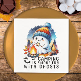 面白いハロウィーンキャンプは幽霊とSのmoreおもしろい スタンダードカクテルナプキン