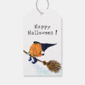 面白いハロウィーンギフトラベルウィッチカボチャ ギフトタグ (裏面)