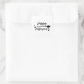 面白いハロウィーンギフト – ハッピーハローウィン スクエアシール (バッグ)