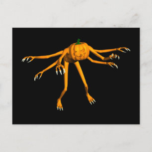 面白いハロウィーンクリッター ポストカード