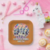 面白いハロウィーングールズジャストウィーンおもしろいパーティー ペーパープレート (パーティー)