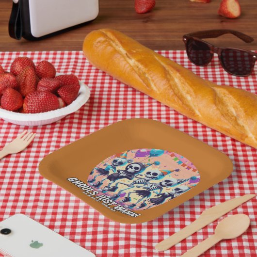 面白いハロウィーングールズジャストウィーンおもしろいパーティー ペーパープレート (ピクニック)