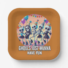面白いハロウィーングールズジャストウィーンおもしろいパーティー ペーパープレート