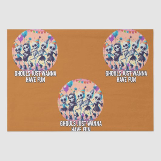 面白いハロウィーングールズジャストウィーンおもしろいパーティー 薄葉紙 (正面)