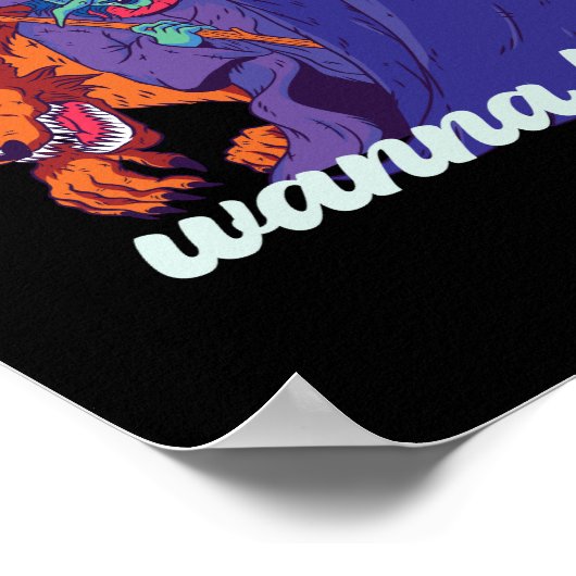 面白いハロウィーングールズジャストウィーンおもしろい ポスター (角)