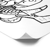 面白いハロウィーンコアラのカラーリングページ ポスター (角)