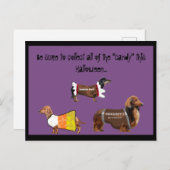 面白いハロウィーンコレクトキャンディドッグ ポストカード (正面/裏面)