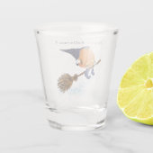 面白いハロウィーンショットグラス魔女パンプキ飛んでいる ショットグラス (裏面)