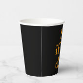 面白いハロウィーンジョーク黒とオレンジ 紙コップ (右)