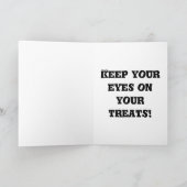 面白いハロウィーンスパイダー盗みキャンディーコーン カード (内部)