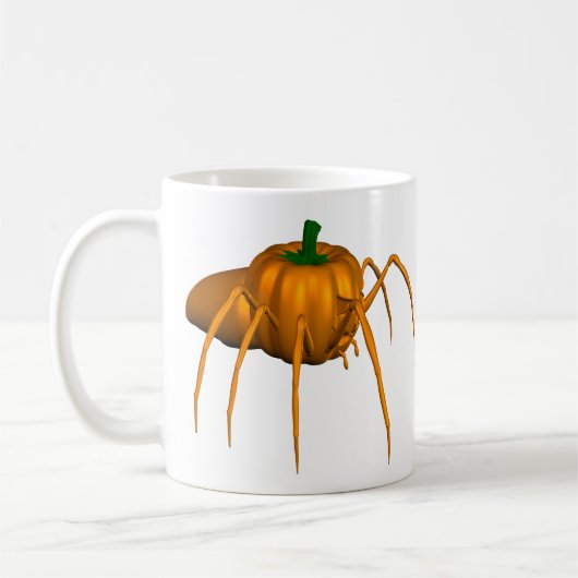 面白いハロウィーンスパイダー コーヒーマグカップ (左)