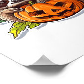 面白いハロウィーンスロースクラシックステッカーTシャツ ポスター (角)