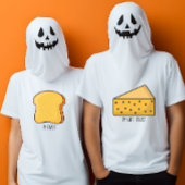 面白いハロウィーンチーズトーストカップルと一緒にいる Tシャツ