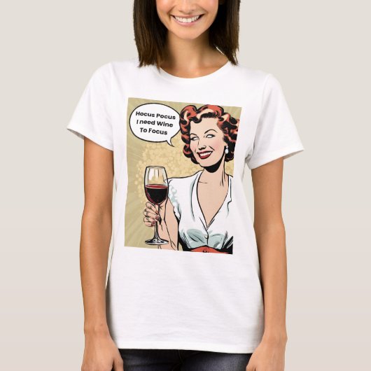 面白いハロウィーンデザイン：ホカスポカス Tシャツ (正面)