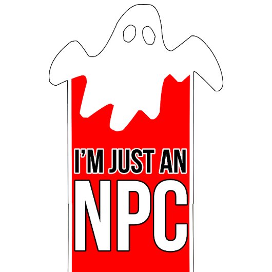 面白いハロウィーンデザイン、私はちょうどNPCである Tシャツ
