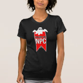 面白いハロウィーンデザイン、私はちょうどNPCである Tシャツ (正面)
