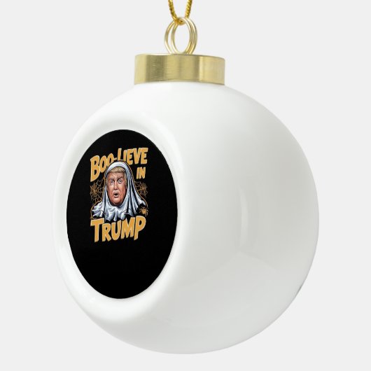 面白いハロウィーントランプキンハロウィーンアガ素晴らしを作る セラミックボールオーナメント (右)