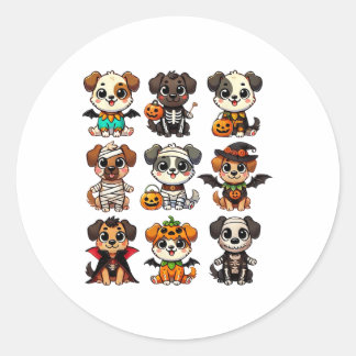 面白いハロウィーンドッグ幽霊パンプキ不気味ンシーズンD ラウンドシール