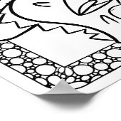 面白いハロウィーンドラゴンカラーリングページ ポスター (角)