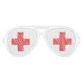 面白いハロウィーンナースパーティーシェード アビエーターサングラス (正面)