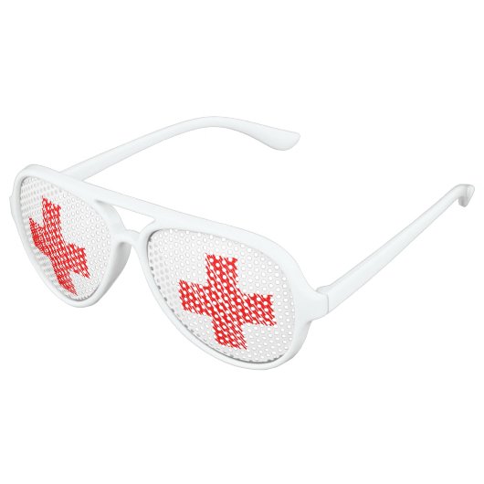 面白いハロウィーンナースパーティーシェード アビエーターサングラス (アングル)