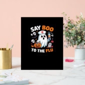 面白いハロウィーンナース幽霊Tシャツ – "Say Boo to アクリルサイン (ウェディング)