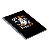 面白いハロウィーンナース幽霊Tシャツ – "Say Boo to ノートブック (右側)