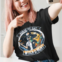 面白いハロウィーンナースTシャツ