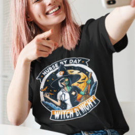 面白いハロウィーンナースTシャツ Tシャツ