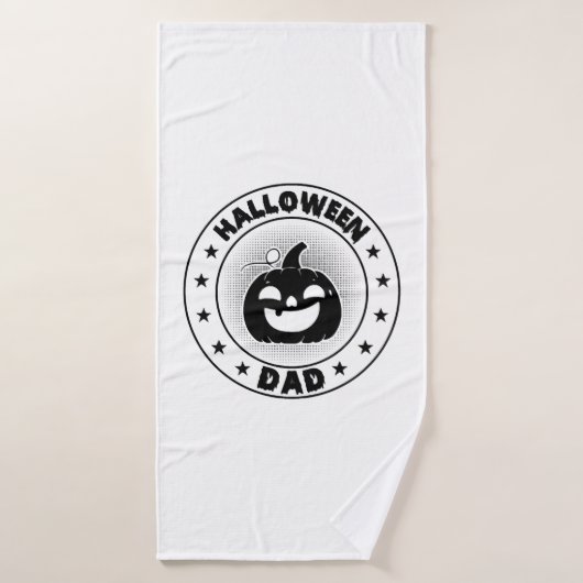 面白いハロウィーンパパハロウィーンパンプキン バスタオル (バスタオル)
