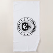 面白いハロウィーンパパハロウィーンパンプキン ビーチタオル (正面)