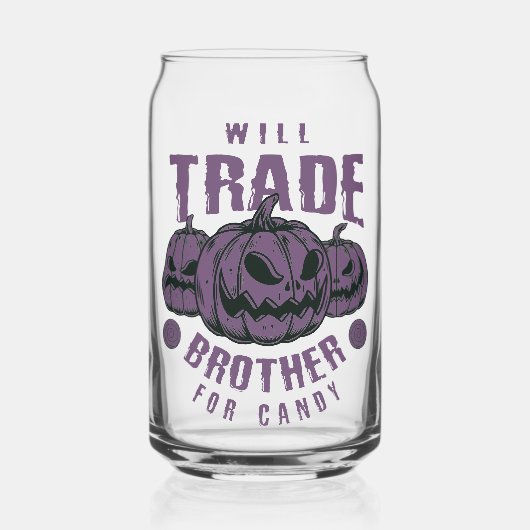 面白いハロウィーンパンプキンガラス ガラス缶 (正面)