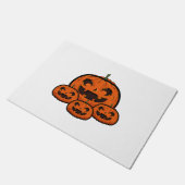 面白いハロウィーンパンプキン不気味、ハロウィン ドアマット (アングル)