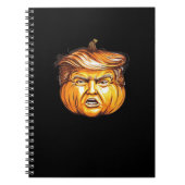 面白いハロウィーンパンプキン政治的パロディDonald Tr ノートブック (正面)