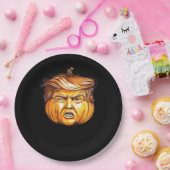 面白いハロウィーンパンプキン政治的パロディDonald Tr ペーパープレート (パーティー)