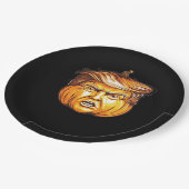 面白いハロウィーンパンプキン政治的パロディDonald Tr ペーパープレート (アングル)