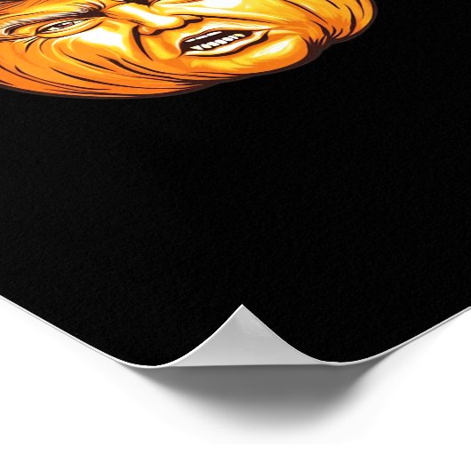 面白いハロウィーンパンプキン政治的パロディDonald Tr ポスター (角)